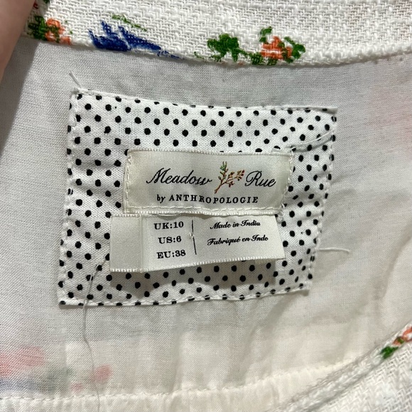 Anthropoligie Meadow Rue Ingalls Tie-Waist Dress Size 6 - Picture 11 of 12